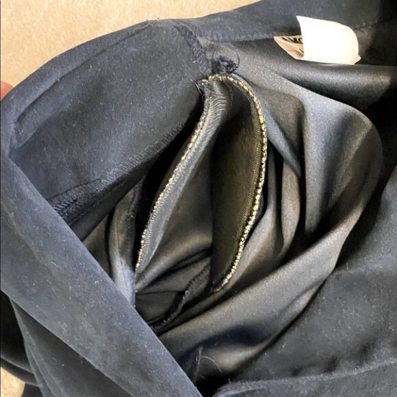 Vintage Amoretti Black 3 Toggle Long Blazer with Shoulder Pads M - Picture 11 of 13